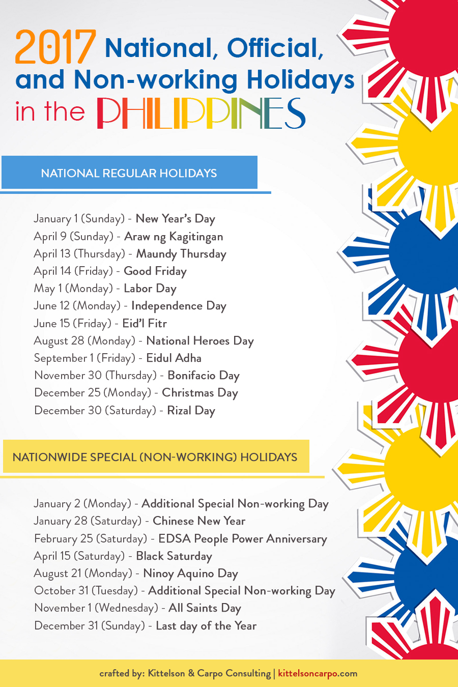 17 Official Non Working Holidays In The Philippines