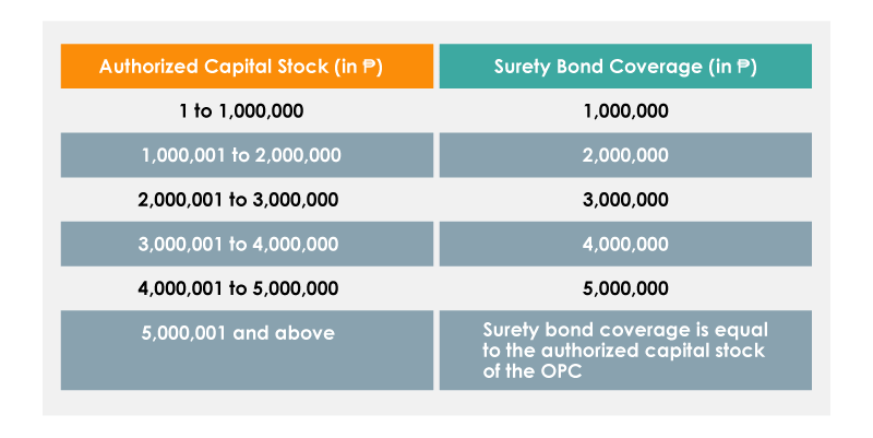 Authorized Capital Stock and Surety Bond Coverage