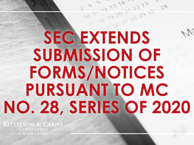 SEC Extends Submission of Forms