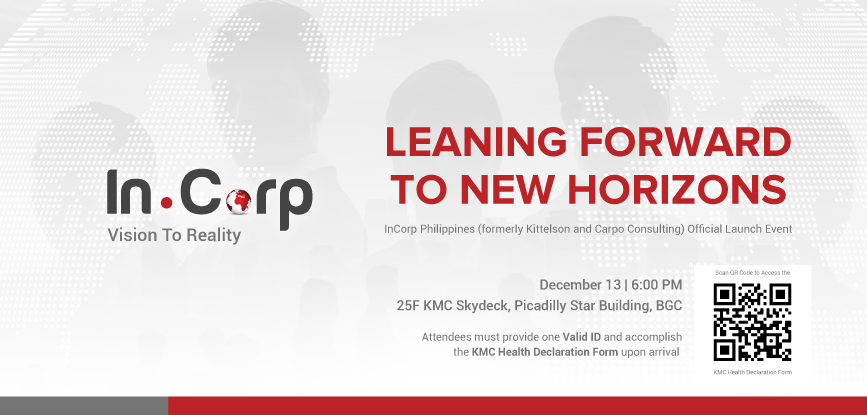 Leaning Forward to New Horizons: InCorp Philippines Launch Event